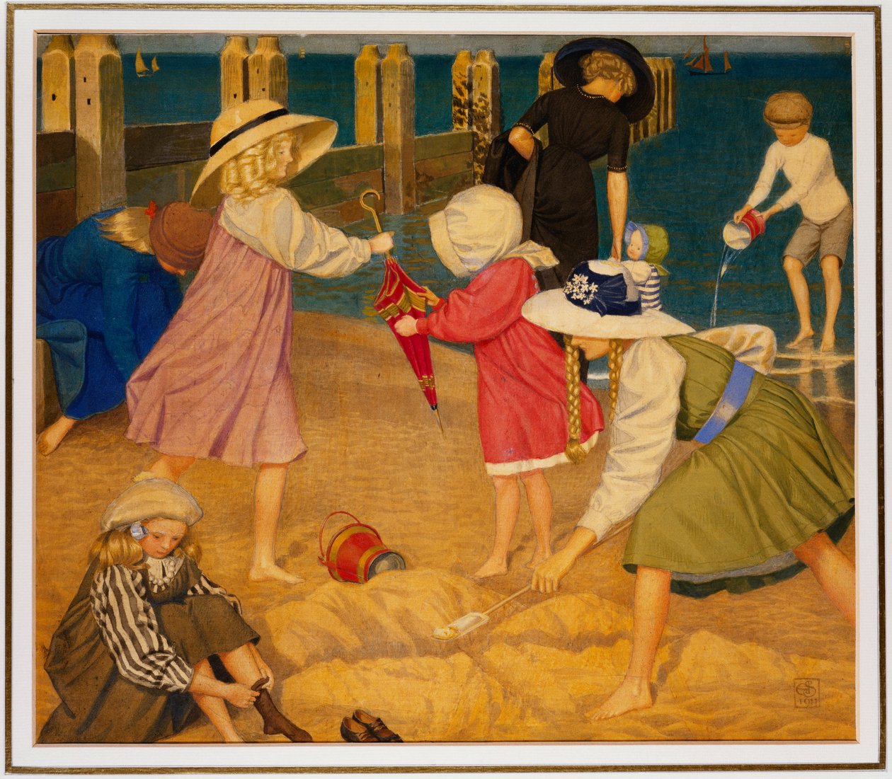 Na praia, Southwold de Joseph Edward Southall