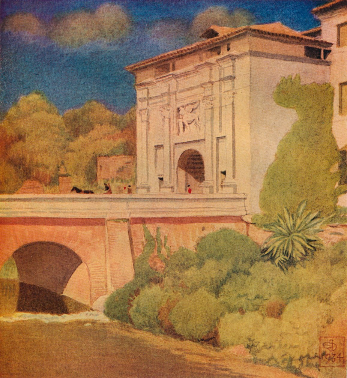 Porta Cavour, Treviso, 1934, 1936. de Joseph Edward Southall