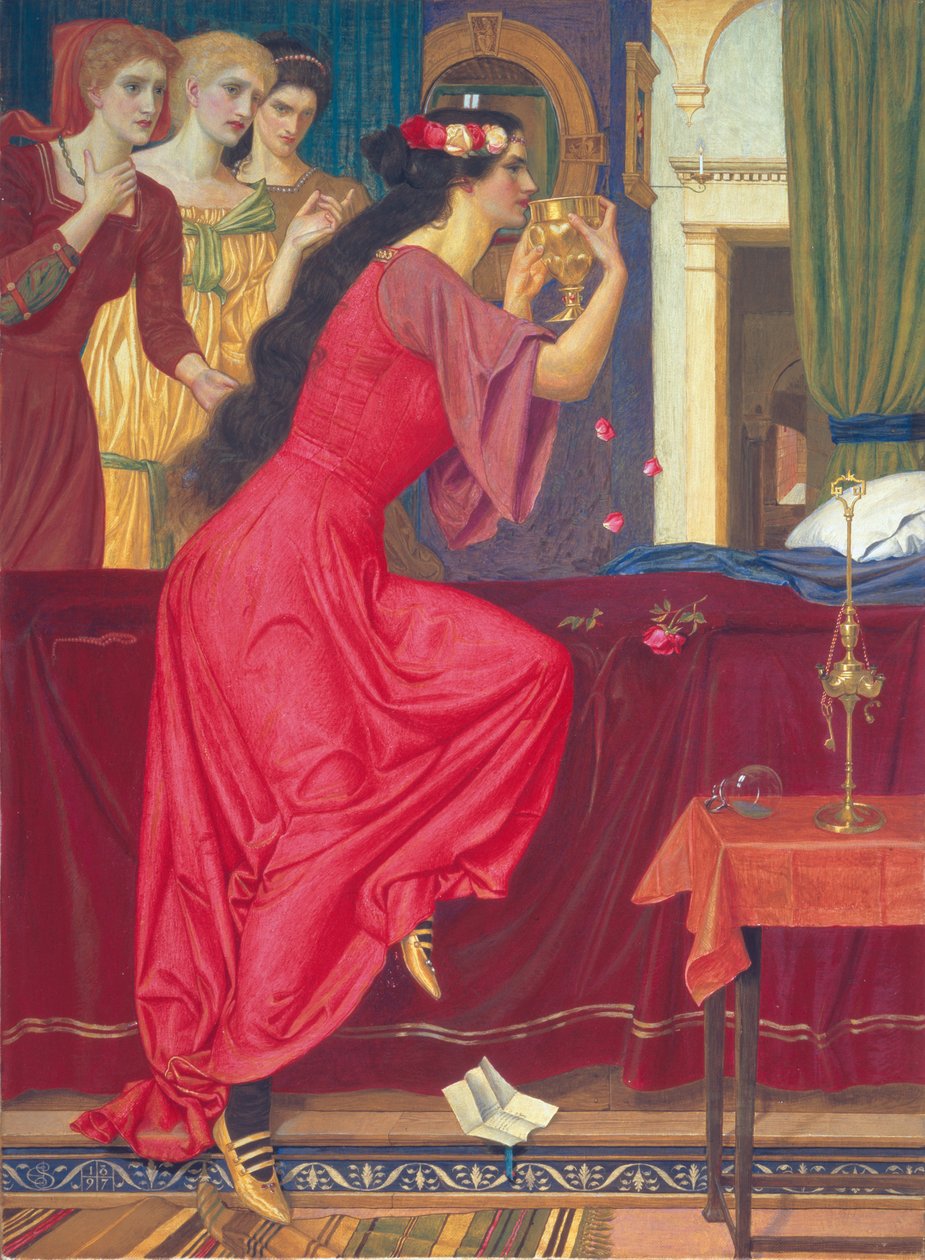 Sigismunda bebendo o veneno, 1897 de Joseph Edward Southall