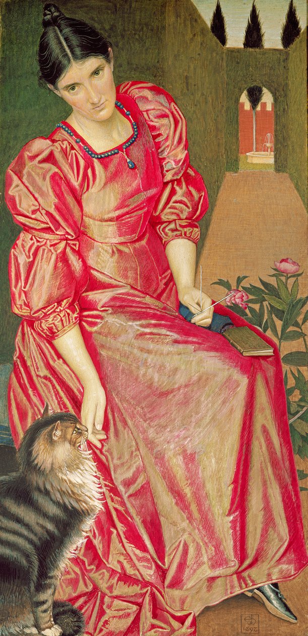 O jardim fechado, 1898 (wc) de Joseph Edward Southall