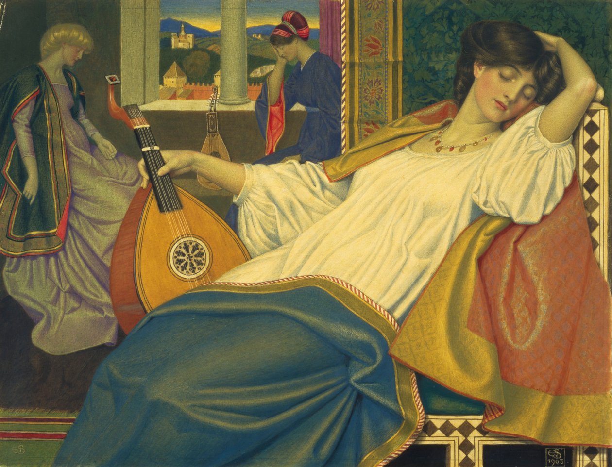 A Bela Adormecida, 1908 de Joseph Edward Southall