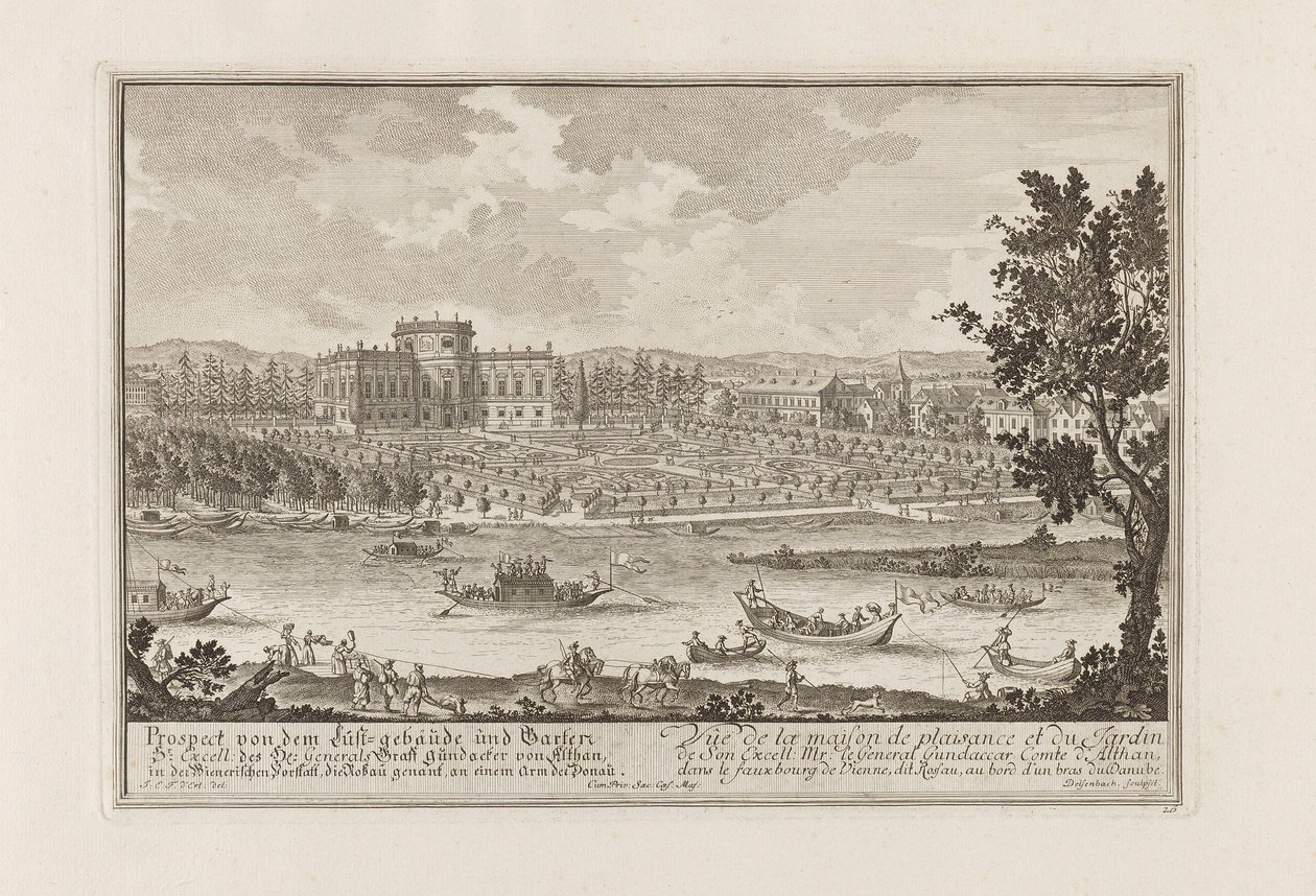 O Palais Althan em Viena, 1719. de Joseph Emanuel Fischer von Erlach