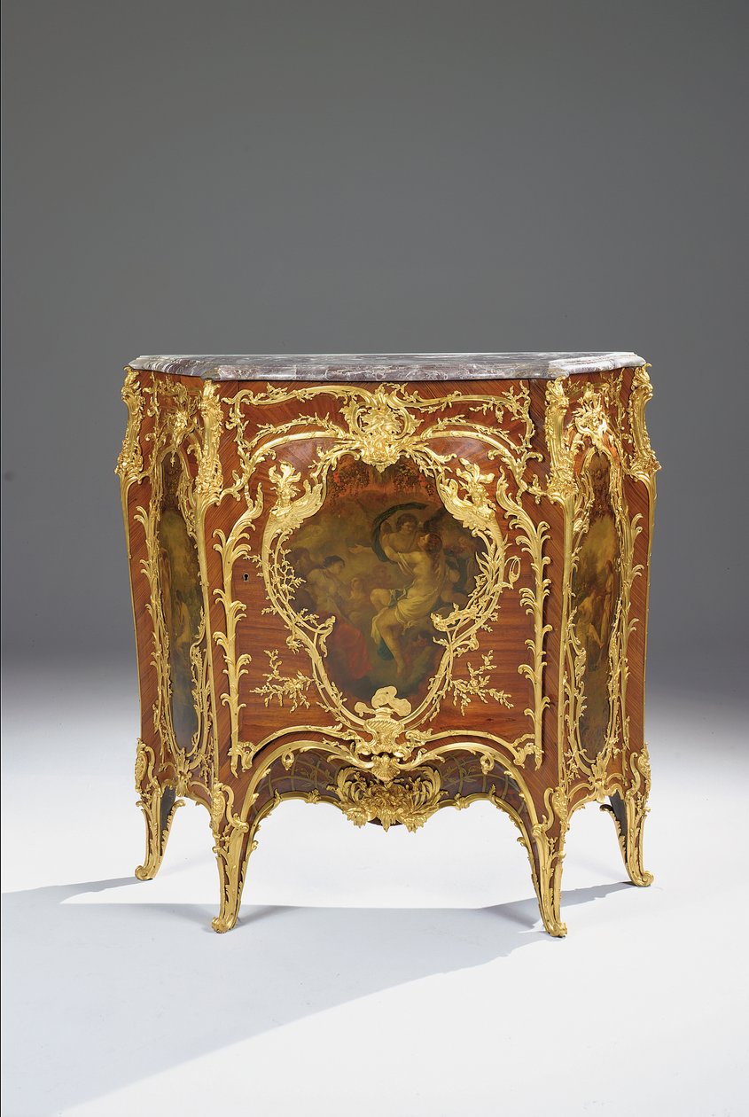 Unidade de suporte, c.1900 (pau-santo montado em ormolu e wenis martin) de Joseph Emmanuel Zwiener