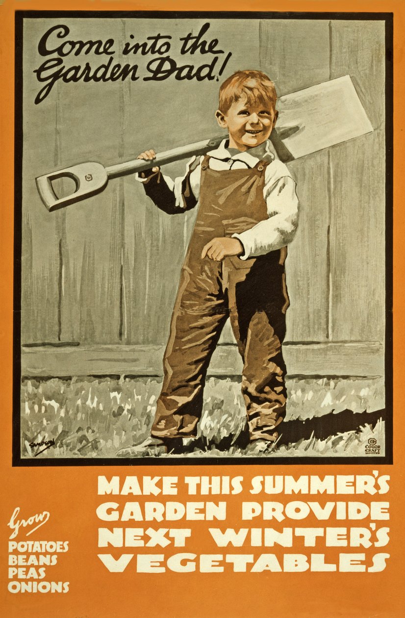 Agricultura da Primeira Guerra Mundial, c.1915 (cartaz) de Joseph Ernest Sampson