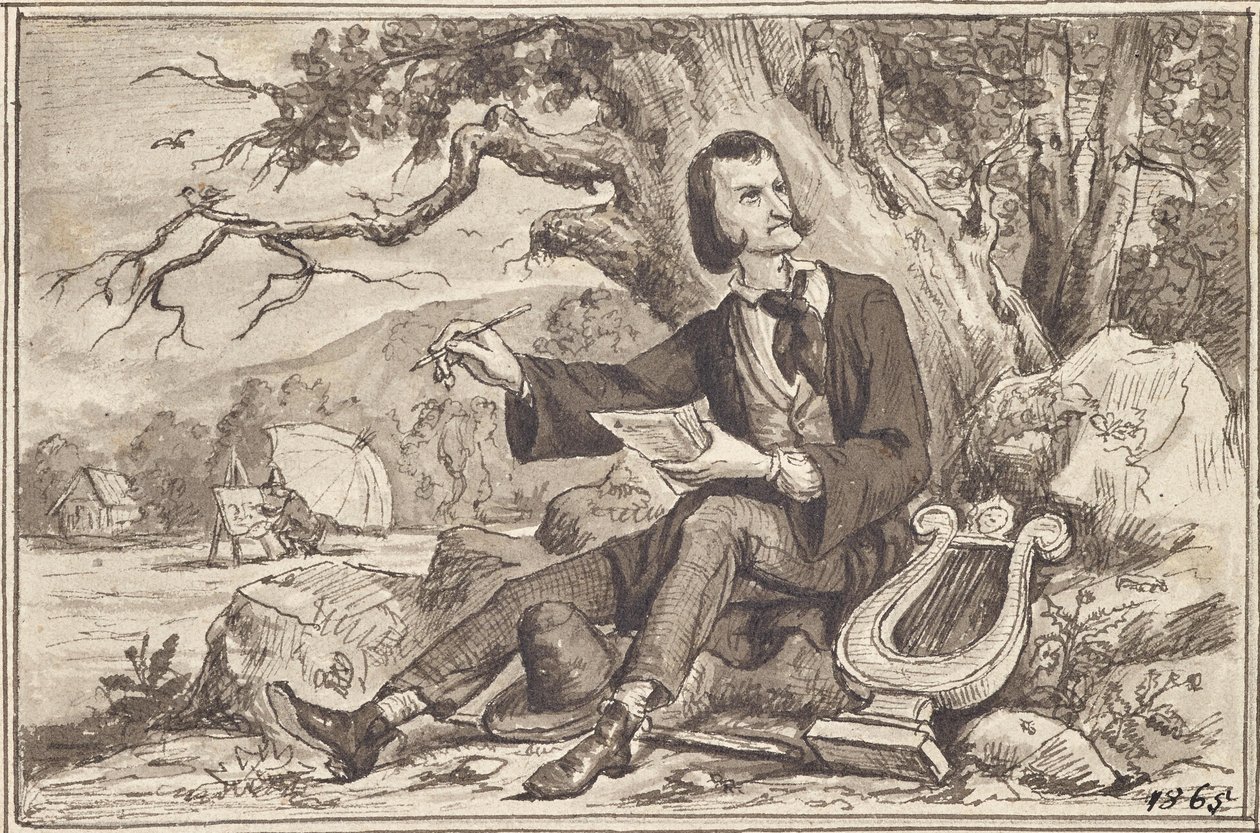 As artes: Poeta, Lira, Pintor de Joseph Eugen Hörwarter