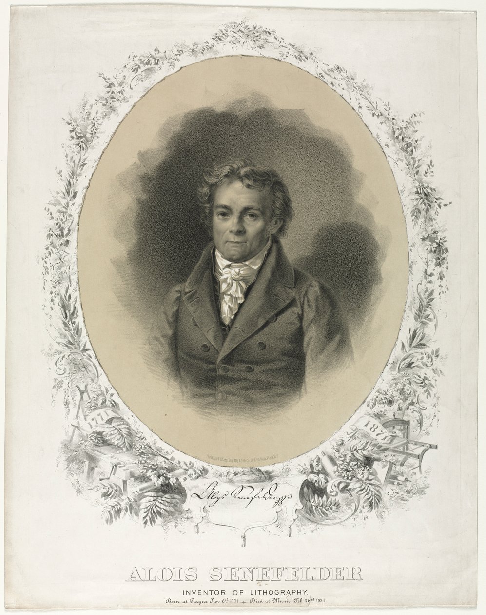 Alois Senefelder, 1871. de Joseph F. Knapp