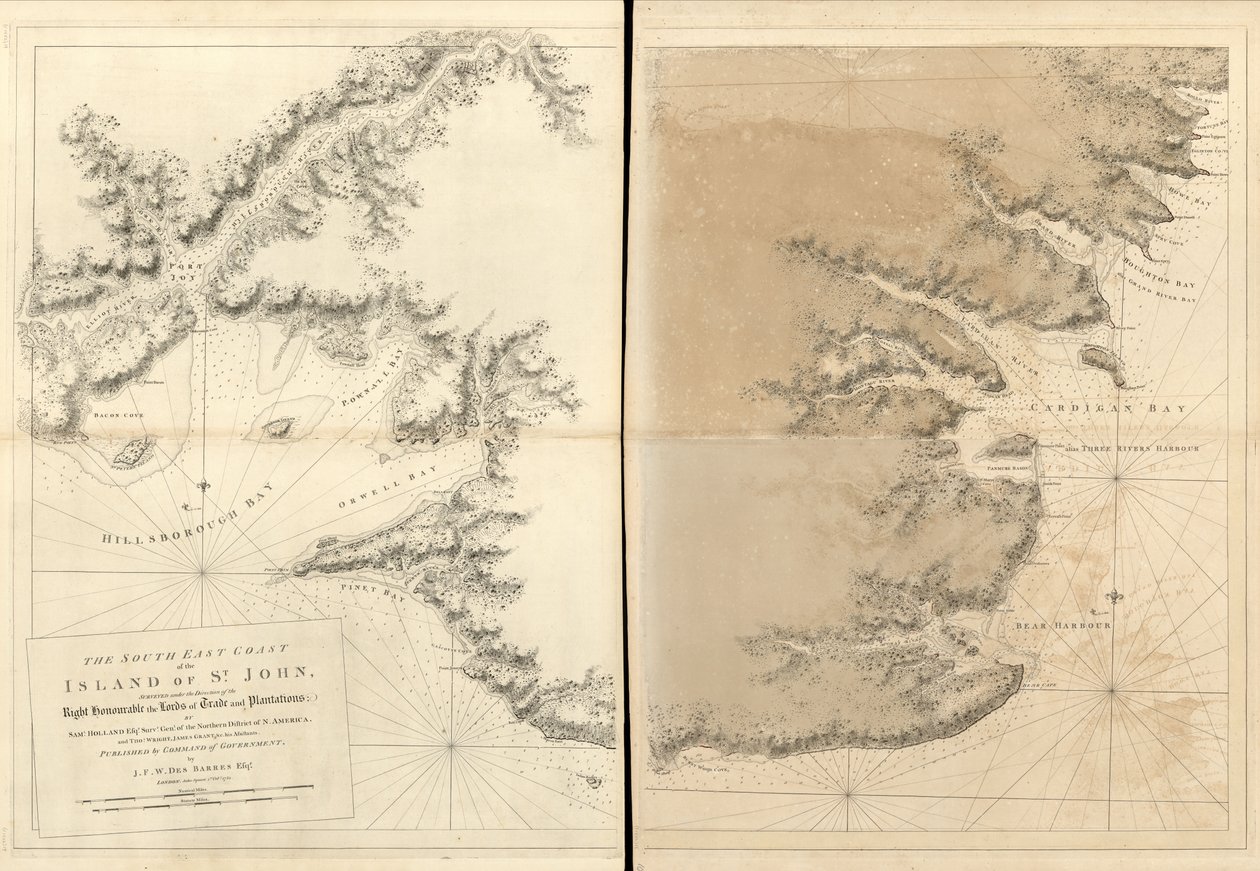O Neptuno Atlântico, publica para uso da Marinha Real da Grã-Bretanha, de Joseph F. W. Des Barres
