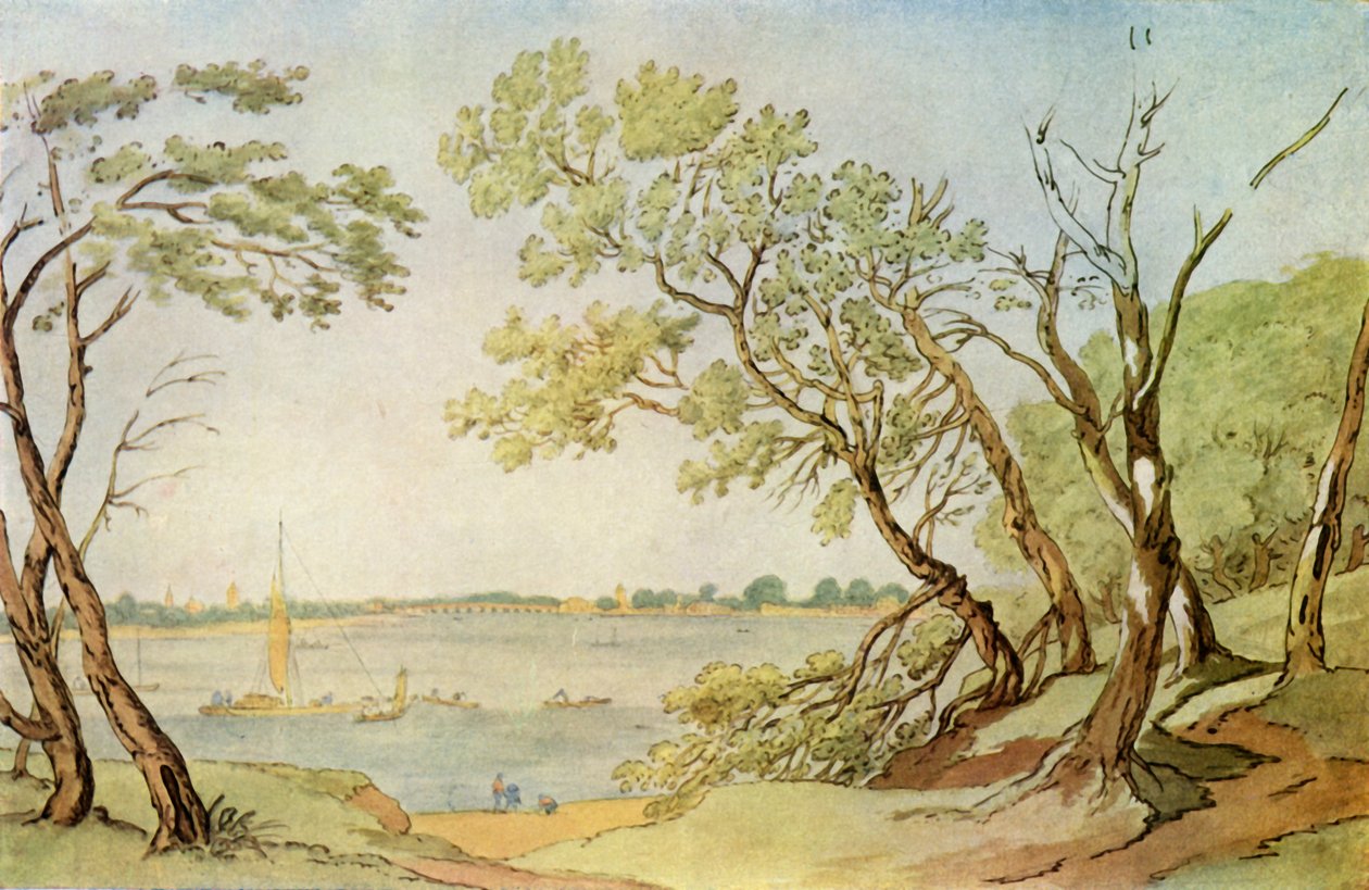 "Ponte Chelsea de Millbank", 1790, 1943.   de Joseph Farington