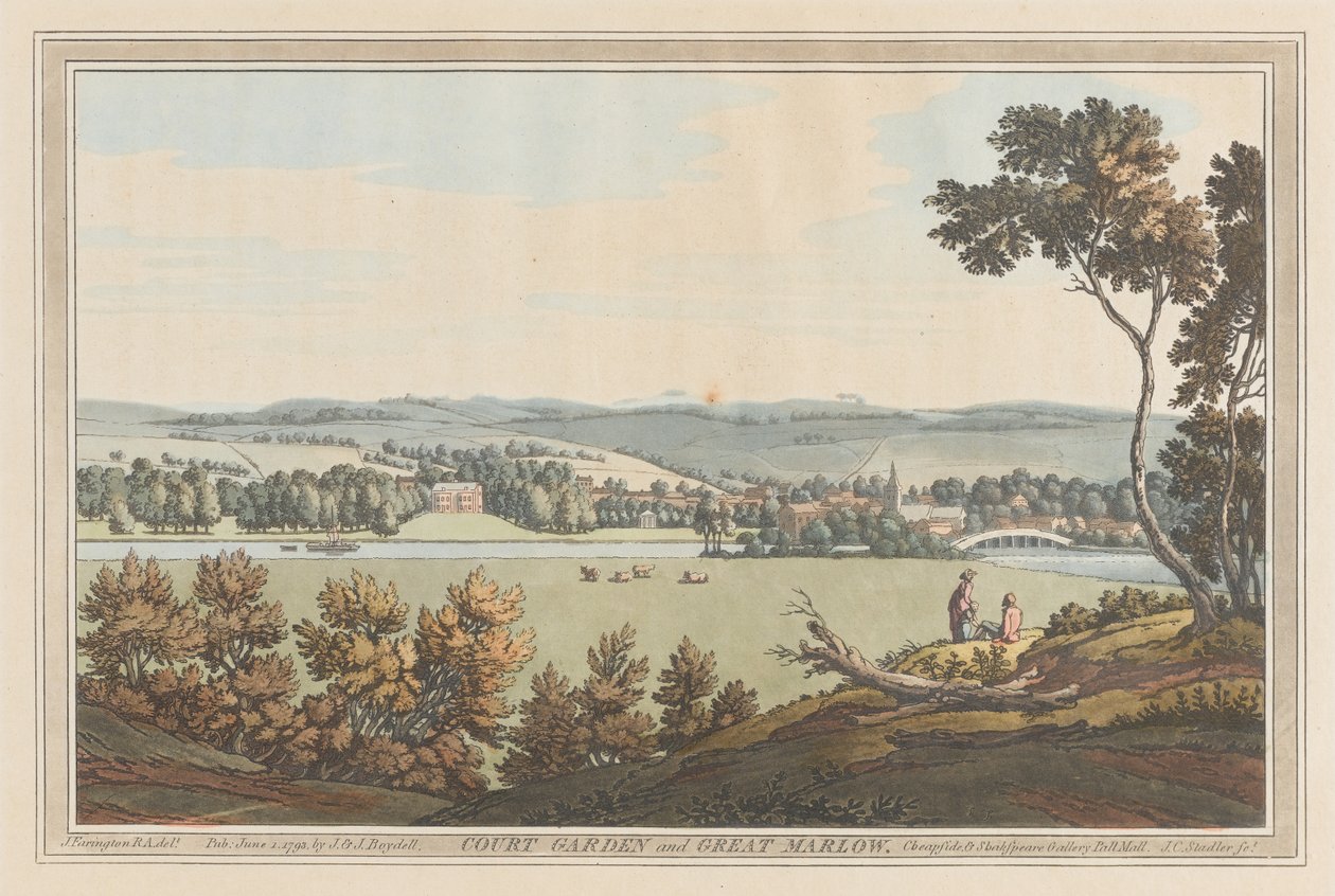 Court Garden e Great Marlow de Joseph Farington