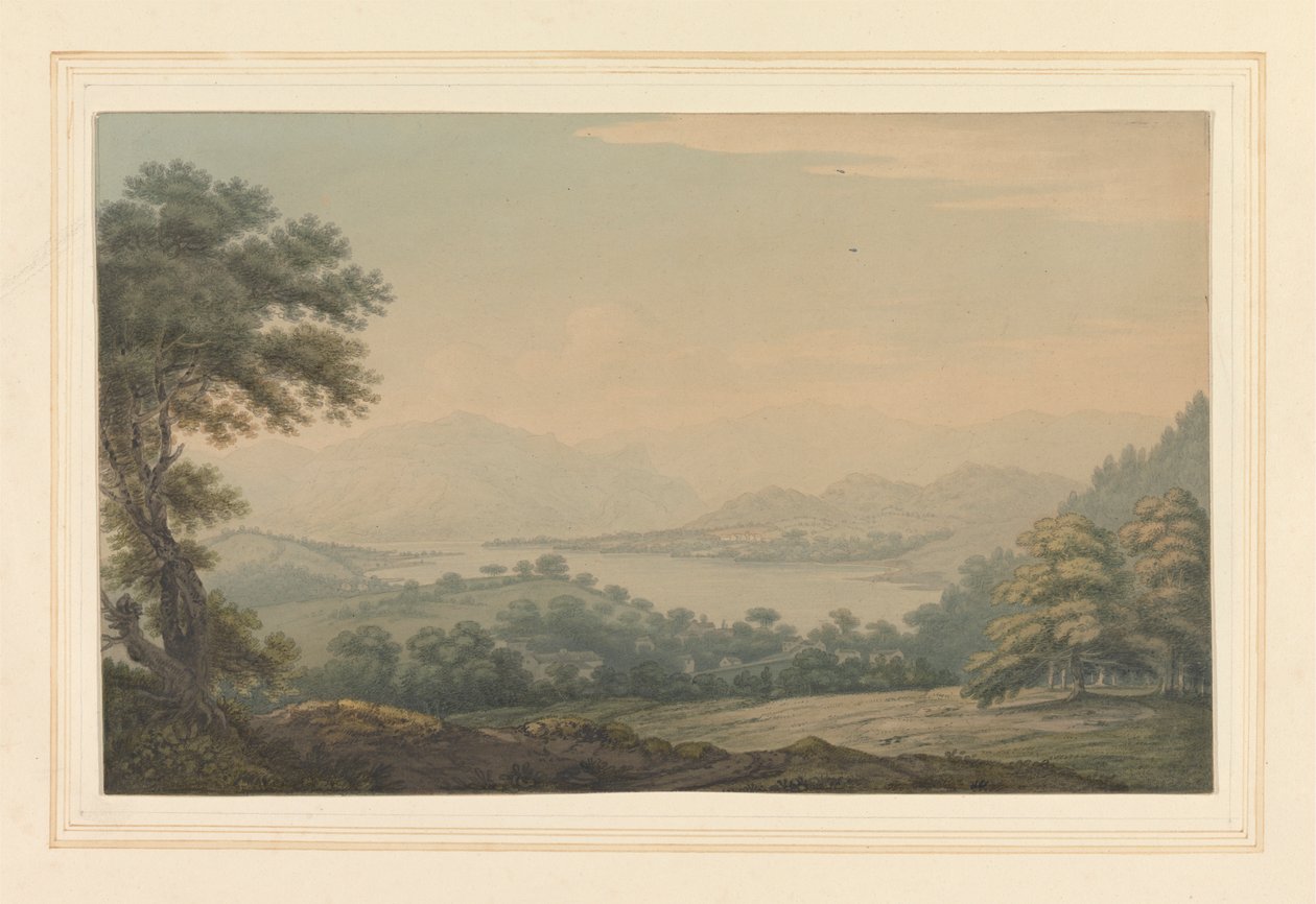 Extremidade inferior da água do Ullswater de Joseph Farington