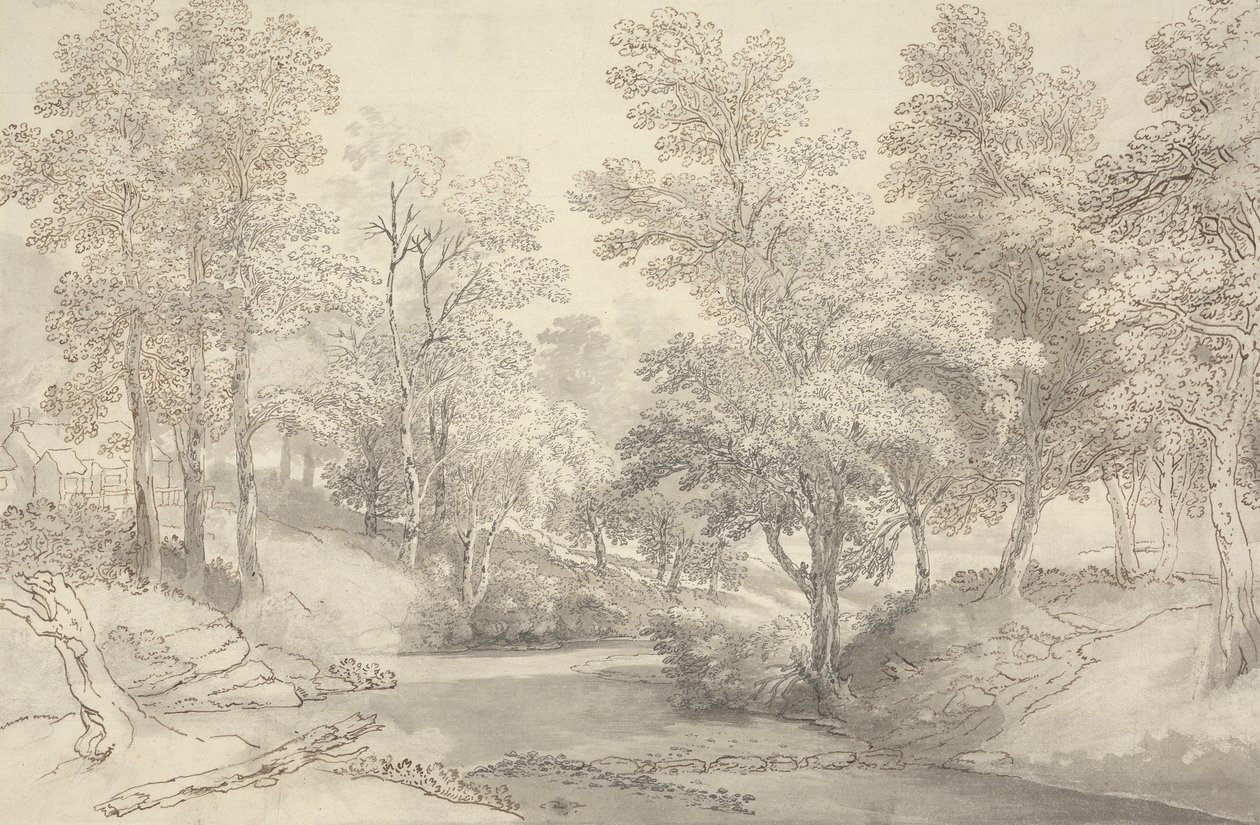 Degraus no rio Duddon, Região dos Lagos de Joseph Farington
