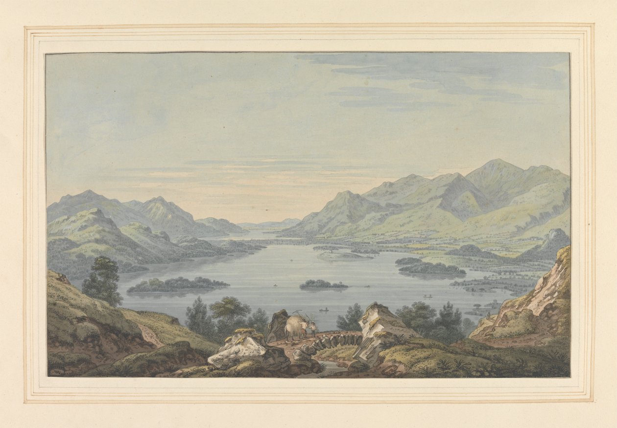 Vale de Keswick e Derwent Water de Joseph Farington