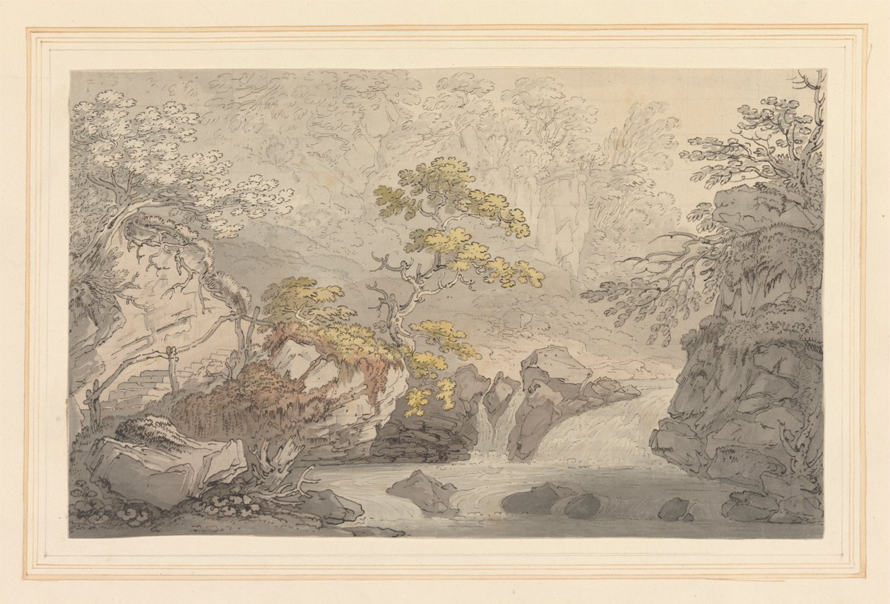 Vista de Nunery em Cumberland de Joseph Farington