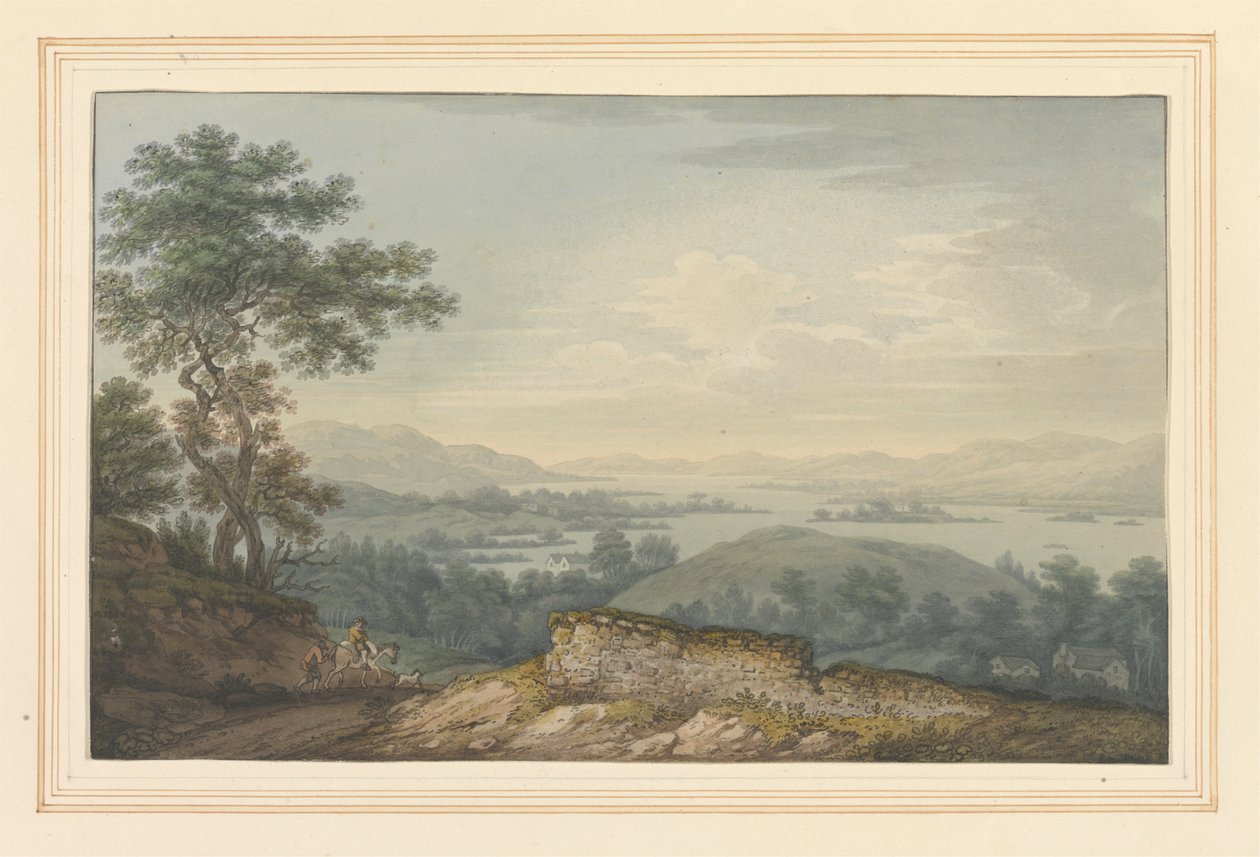 Vista sobre Windermere & Great Island de Joseph Farington