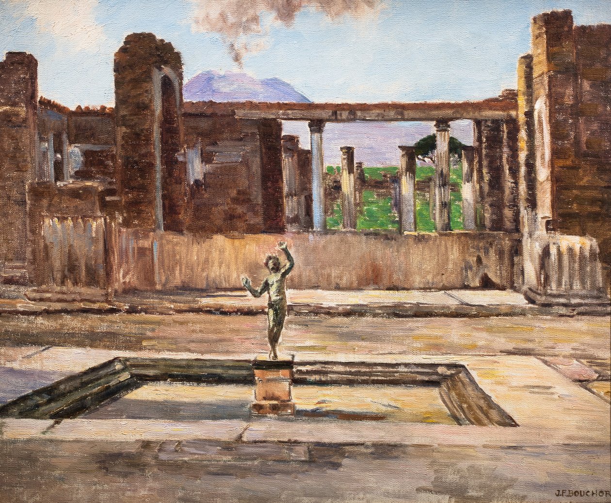 A Casa do Fauno em Pompeia (óleo sobre tela) de Joseph Felix Bouchor