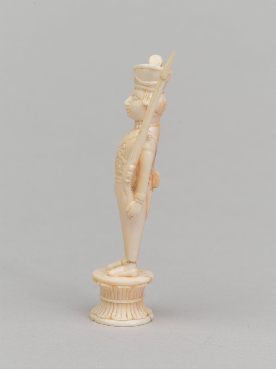 Peão branco, peça de xadrez, Índia, 1820 por volta de de Joseph Felix Bouchor