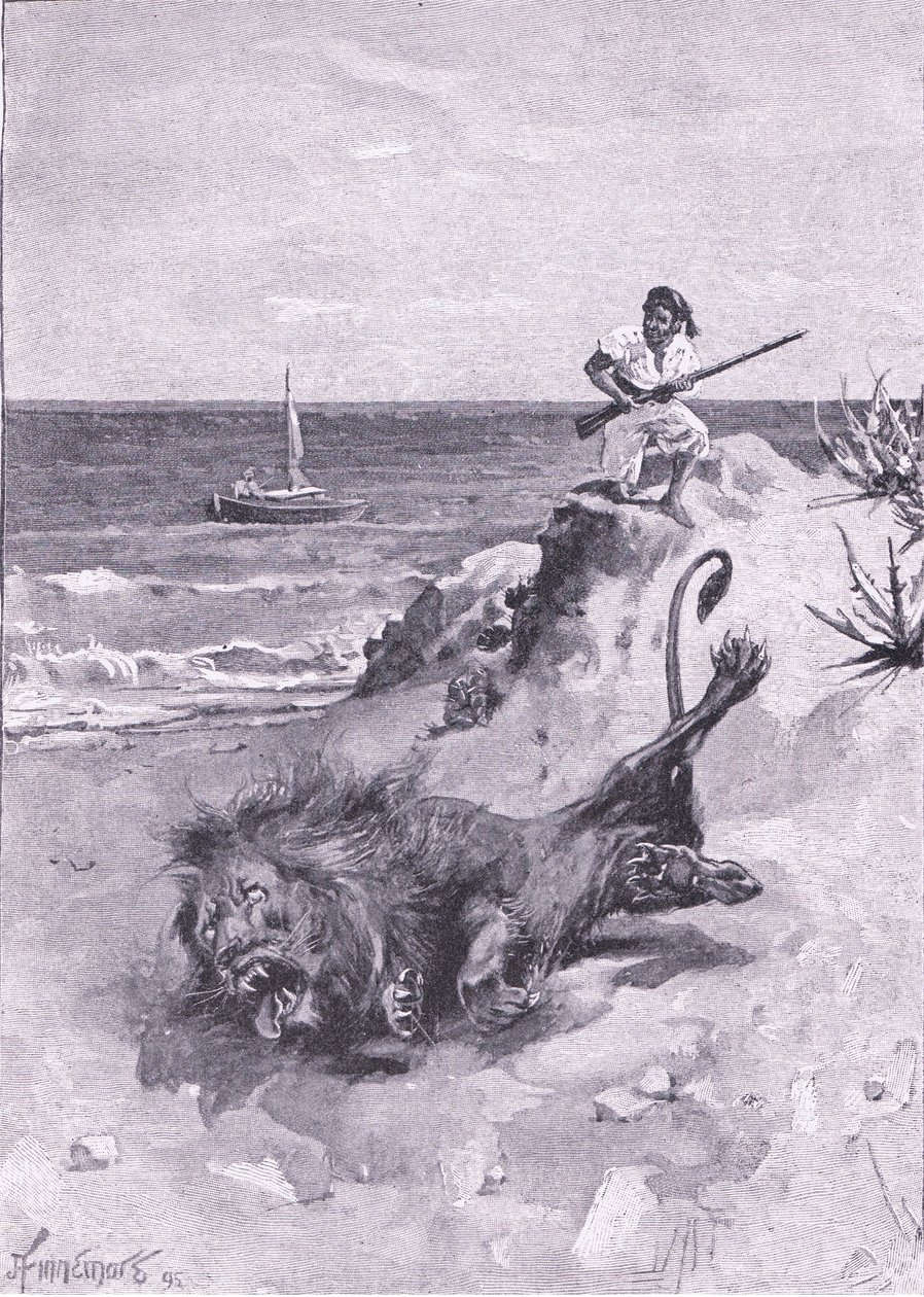 Ele estava lutando pela vida (litho) de Joseph Finnemore