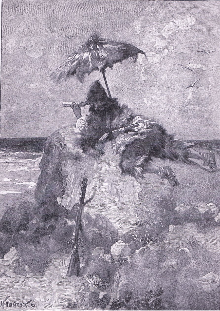 Mantive o meu passeio diário até ao miradouro do topo da colina (litho) de Joseph Finnemore
