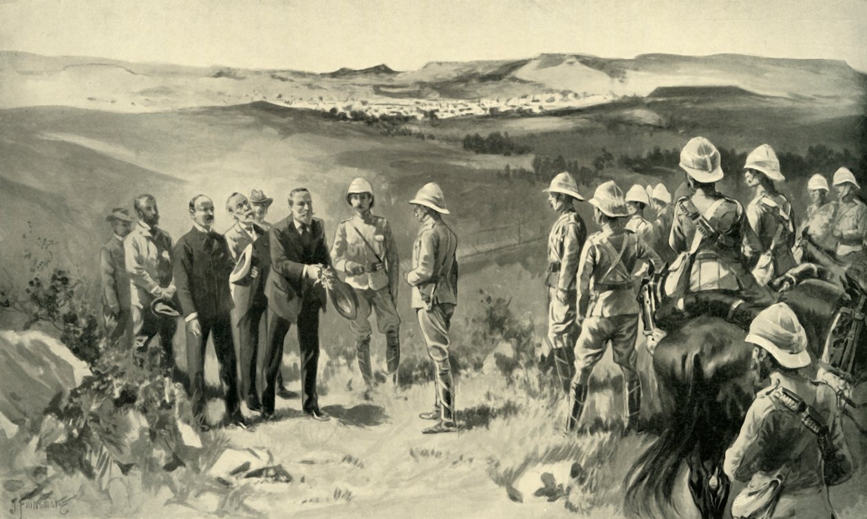 "A Rendição Formal de Bloemfontein", 1900. de Joseph Finnemore