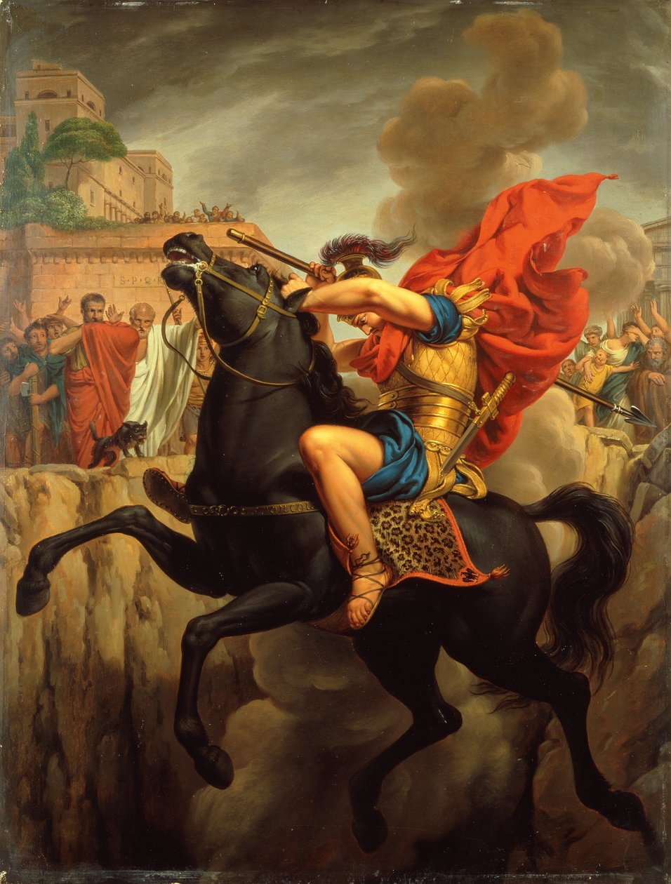 A Morte de Marcus Curtius (óleo no painel) de Joseph Francois