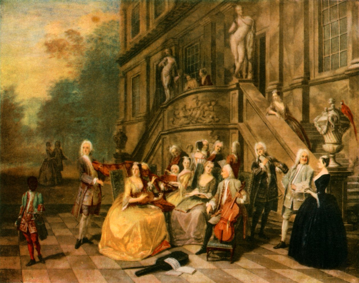 "Music Party at Wanstead House", c1740, 1942.   de Joseph Frans Nollekens