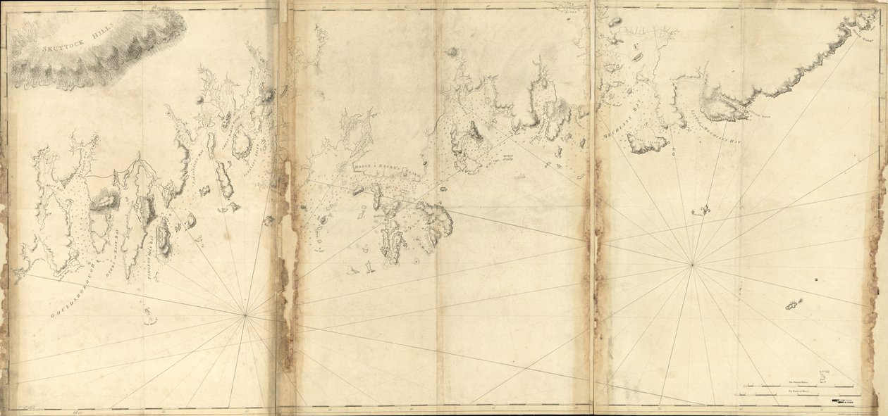 (Costa do Maine desde Moose Cove até à Baía de Gouldsboro. LOC 77692978 de Joseph Frederick Barres