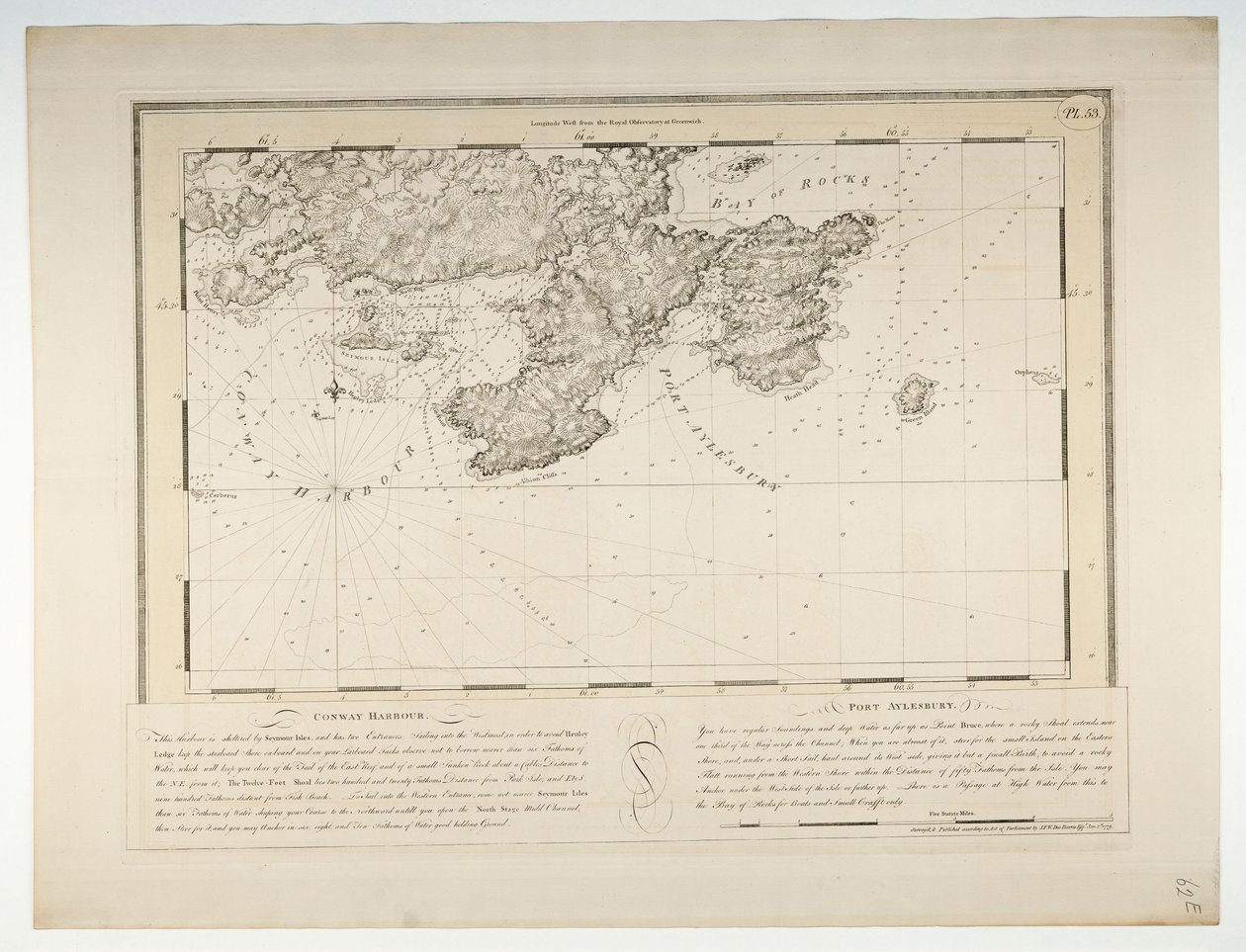 Conway Harbour e Port Aylesbury, Costa Atlântica da América do Norte de Joseph Frederick Wallet DesBarres