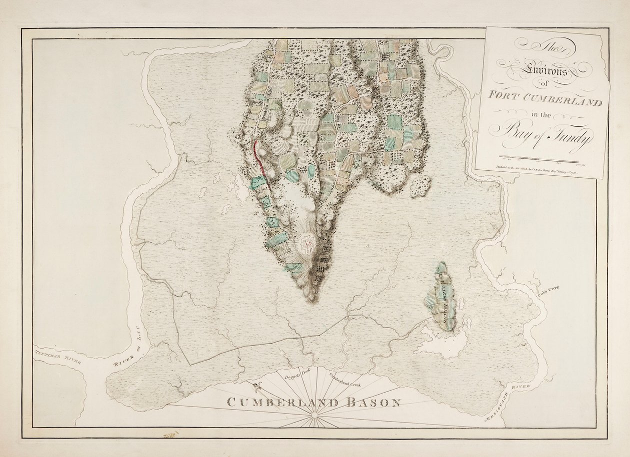 Os arredores de Fort Cumberland na Baía de Fundy de Joseph Frederick Wallet DesBarres