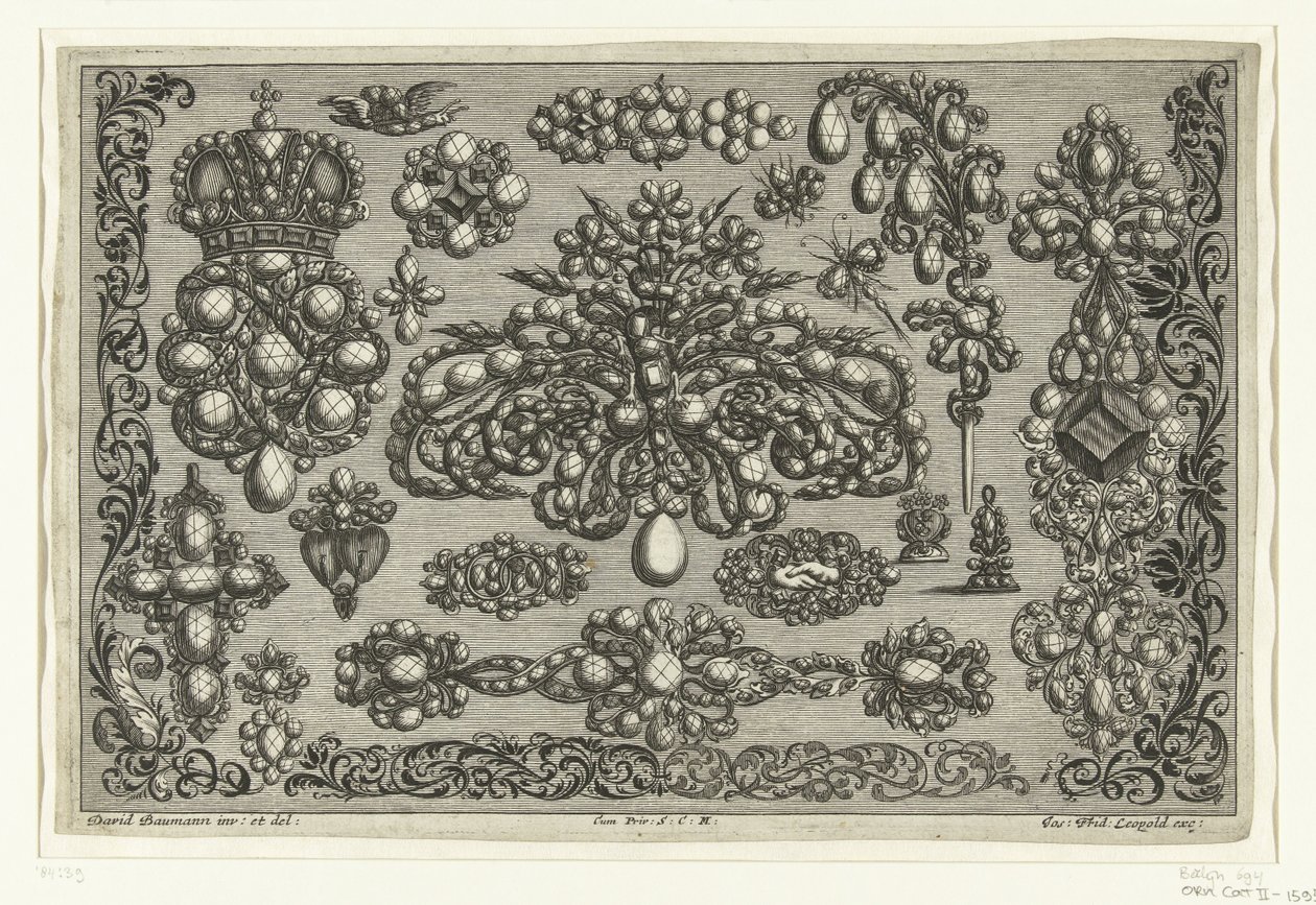 Dezoito designs para joalharia
Ein neues Buch von allerhand Gold-Arbeit (título da série) de Joseph Friedrich Leopold