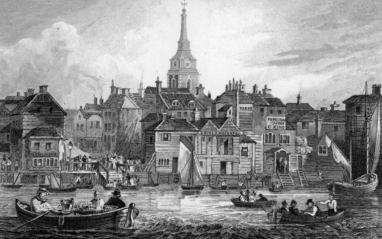 Gravesend, gravado por Josiah Henshall, 1832 de Joseph Fussell