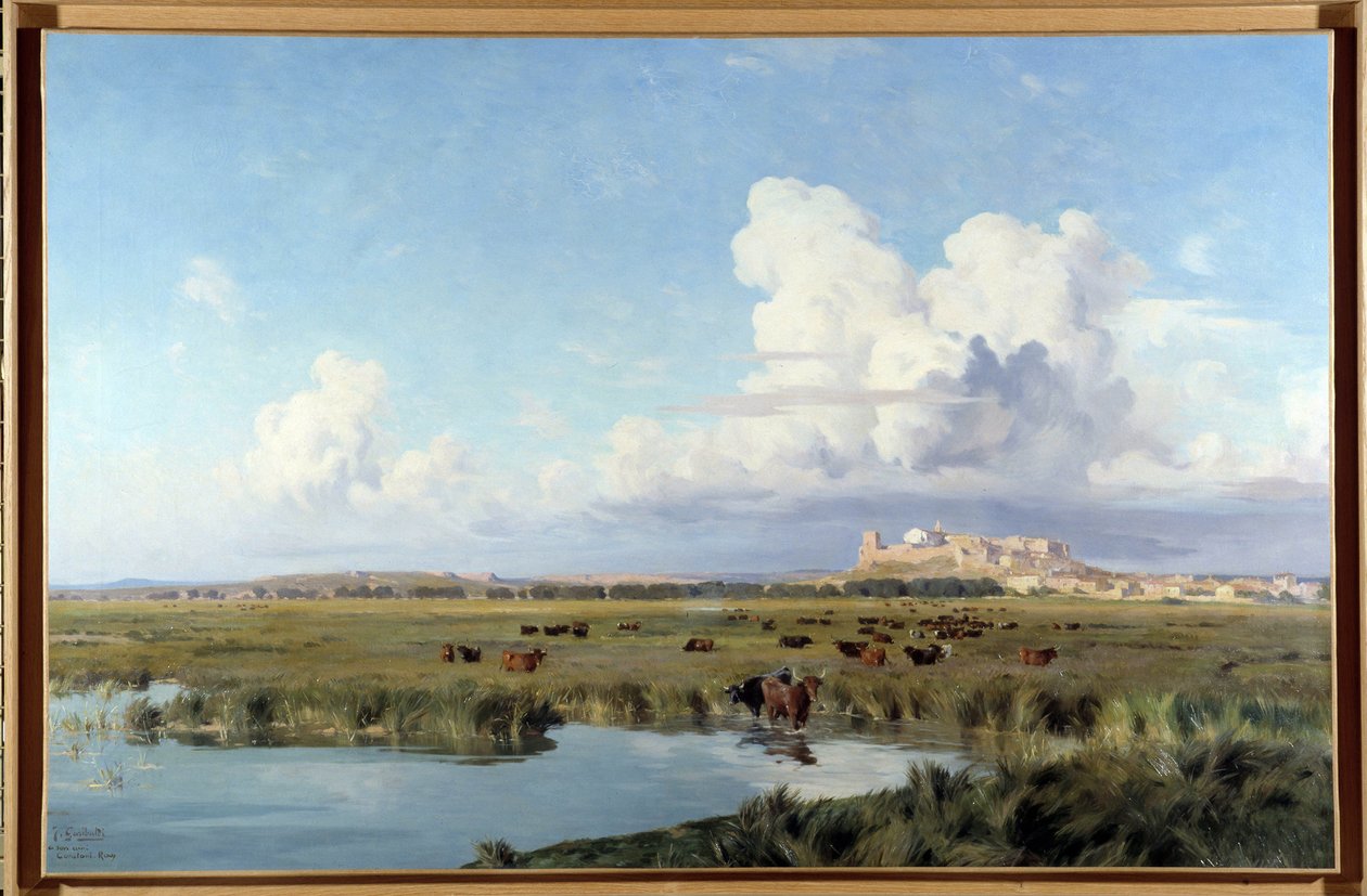 Paisagem de Camargue (óleo sobre tela) de Joseph Garibaldi
