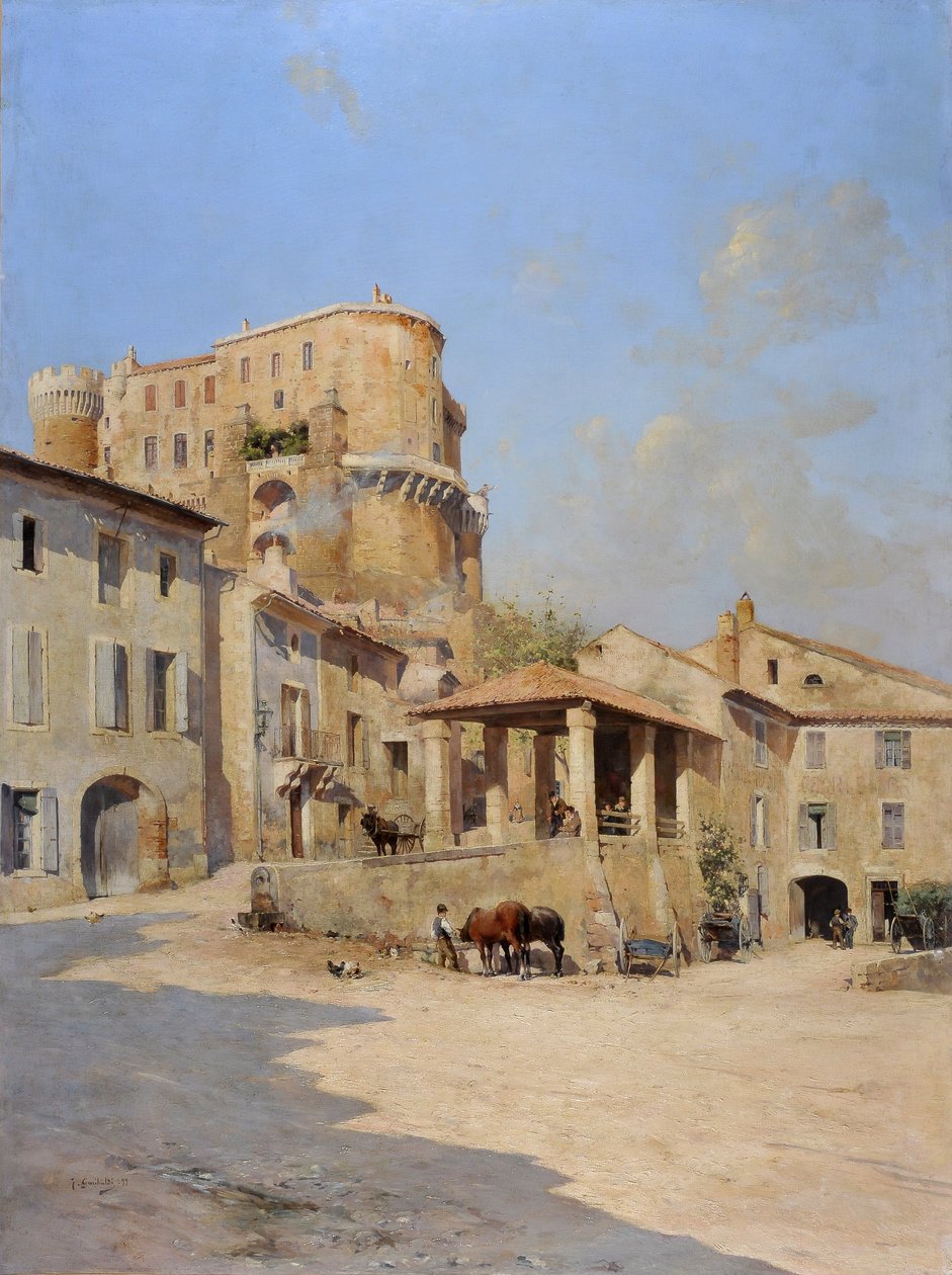 O castelo de Isnard em Suze la Rousse (Suze-la-Rousse) de Joseph Garibaldi