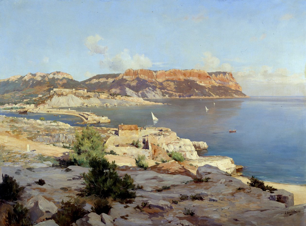 Vista da baía de Cassis de Joseph Garibaldi