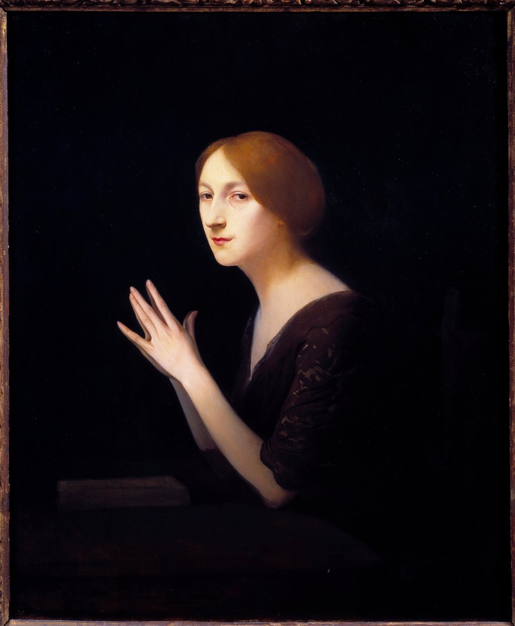 Retrato de Marguerite Moreno (1871-1948) atriz da Comédia Francesa Pintura de Joseph Granie (1861-1915) 1899 Sol. 0,56x0,46 m Paris, Musee d