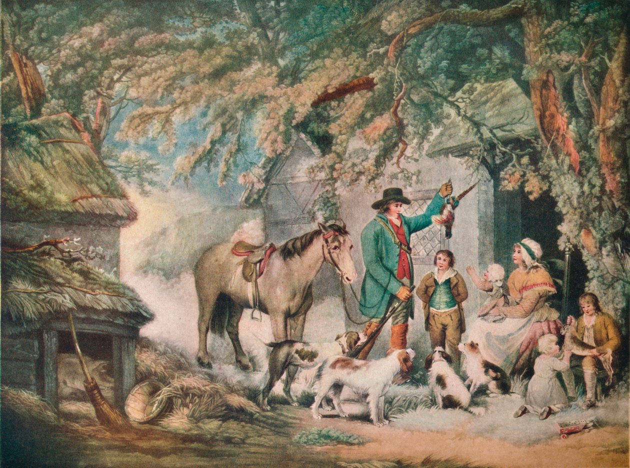 Noite ou o retorno do Sportsmans, 1795, 1919 de Joseph Grozer