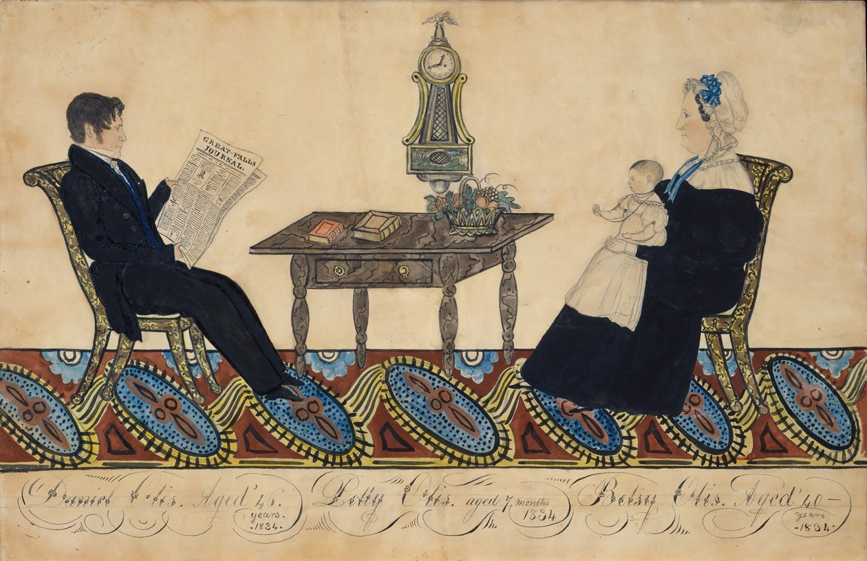 Sr. e Sra. Daniel Otis e Child, 1834. de Joseph H Davis