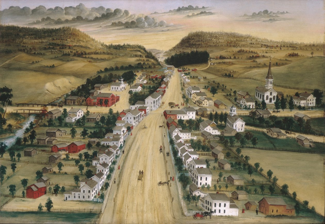 Vista de Poestenkill, Nova York, c.1870 de Joseph H. Hidley