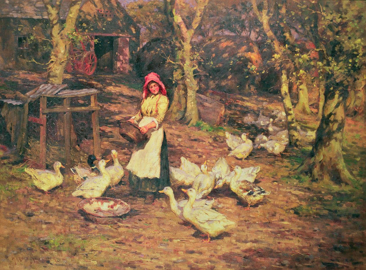 Alimentando os patos de Joseph Harold Swanwick