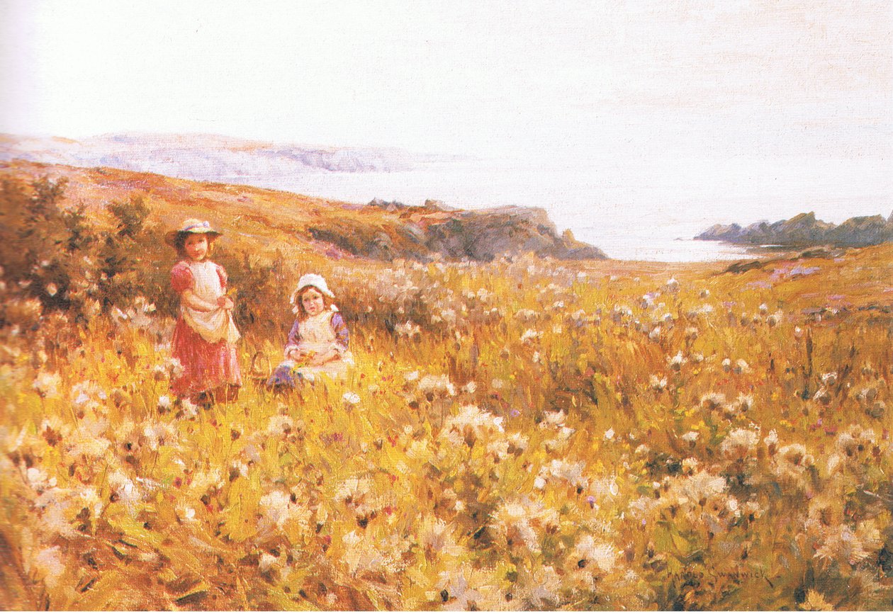 Colheita buttercups, de uma revista ou fonte de livro desconhecida de Joseph Harold Swanwick