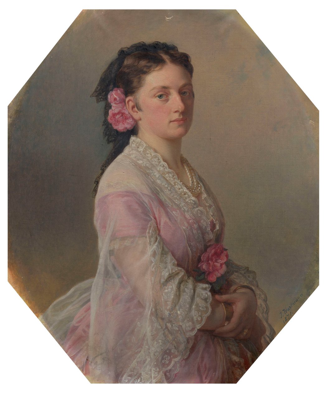 Princesa Maria de Baden, mais tarde Princesa Ernest de Leiningen (1831-1899) de Joseph Hartmann