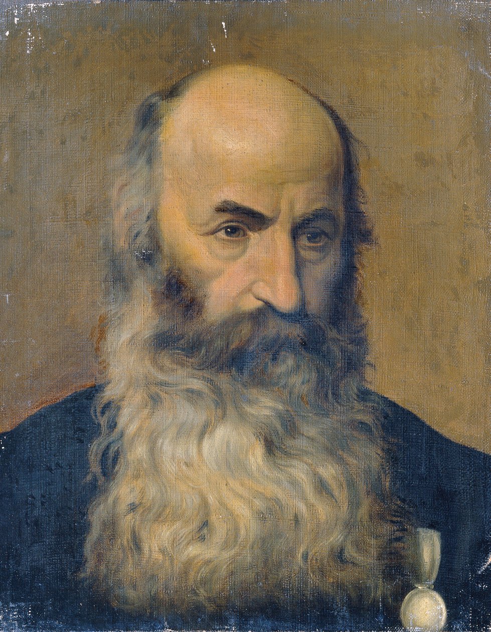 Cabeça de estudo de um homem barbudo II de Joseph Hasslwander