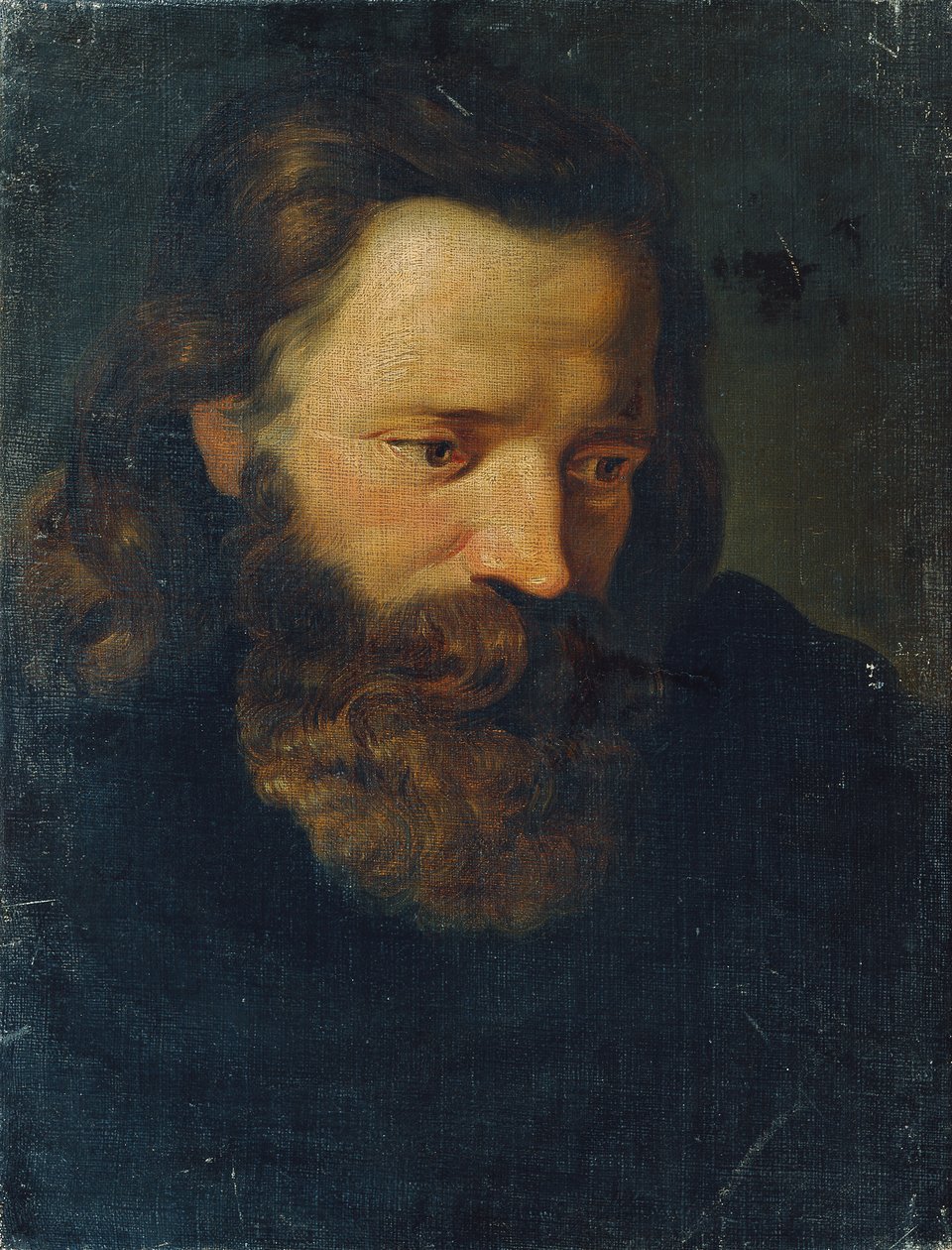 Chefe de Estudo de um Homem Barbudo I de Joseph Hasslwander