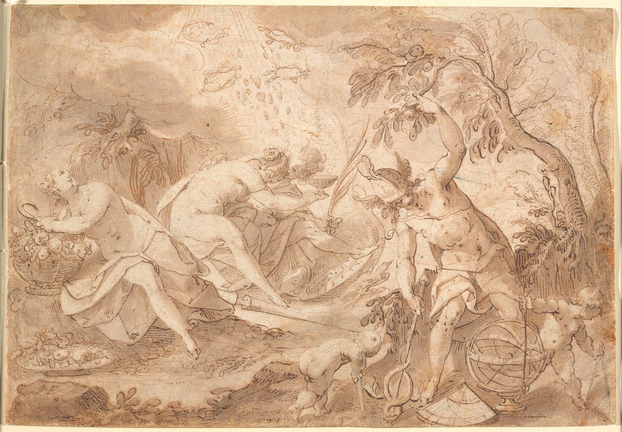 Vários deuses e deusas: Ceres, Vênus, Marte e Mercúrio de Joseph Heintz d.Æ.