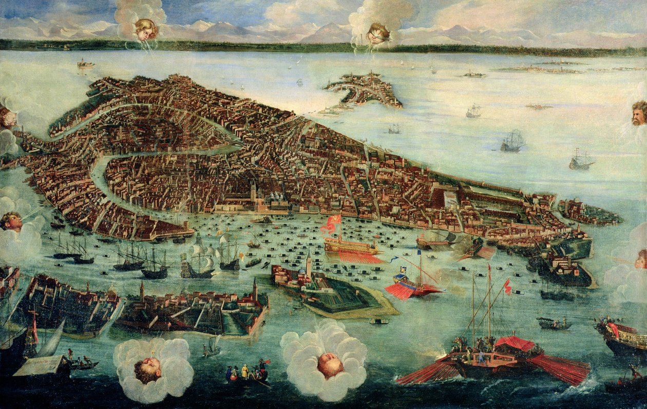 Vista aérea de Veneza de Joseph Heintz der Jüngere