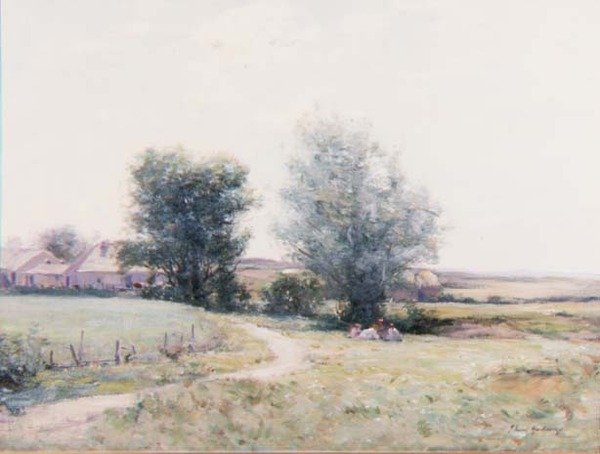 Picnicking de crianças no campo de Joseph Henderson