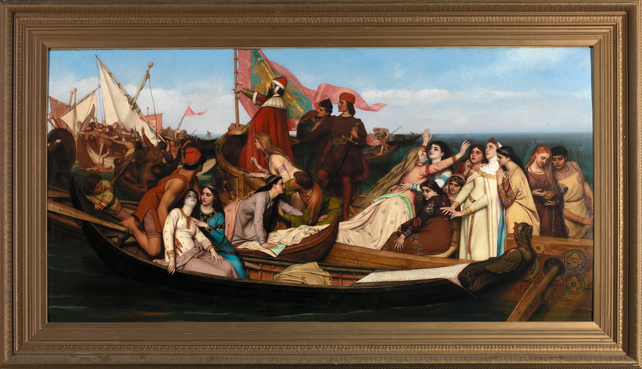 Noivas de Veneza, 1871. de Joseph Henri François van Lerius