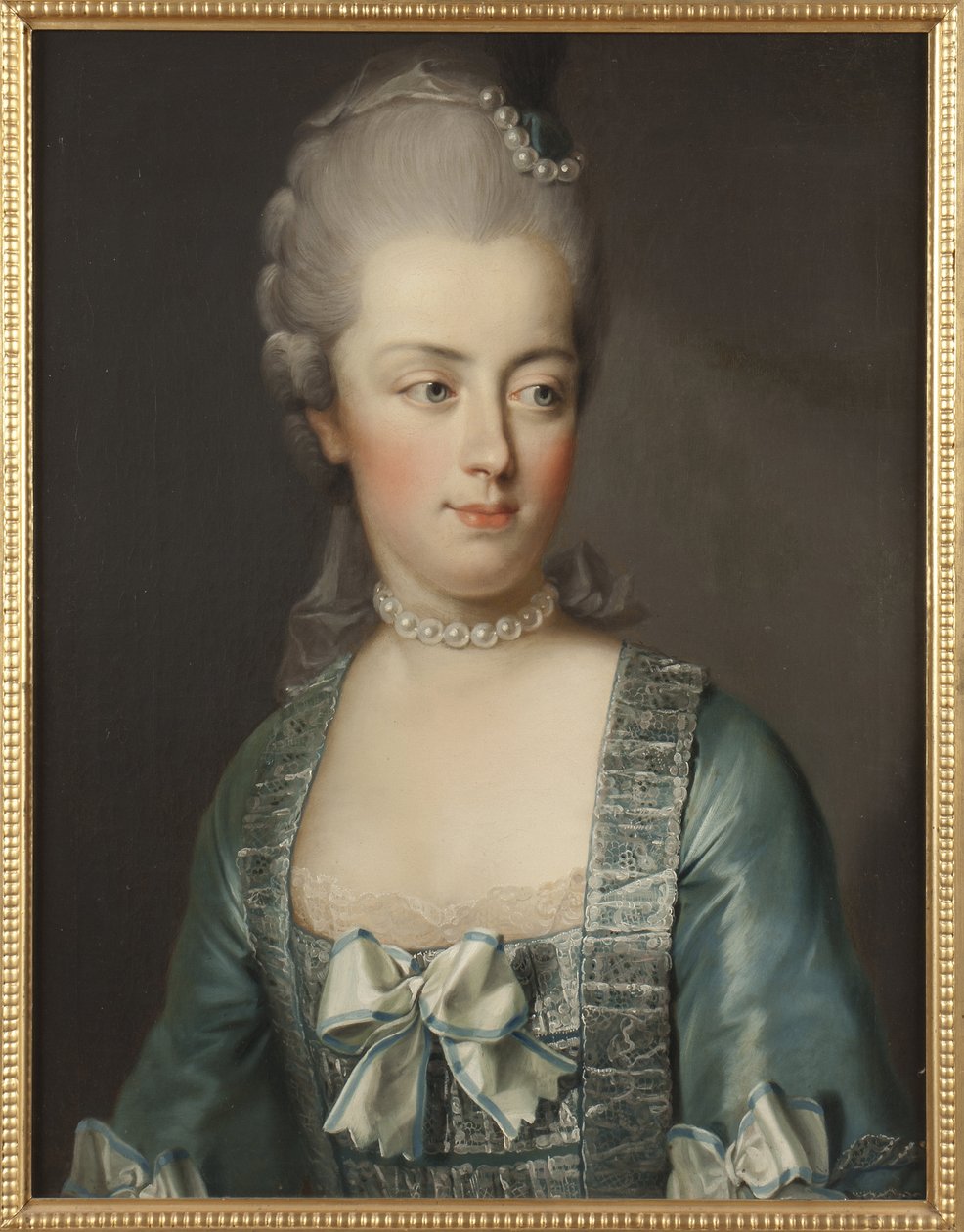 Retrato da Arquiduquesa Maria Antonieta da Áustria (1755-1793), rainha dos franceses, de Hickel, Josef (1736 -1807). Óleo sobre tela. Dimensão : 65x50 cm. Nationalmuseum Stockholm de Joseph Hickel