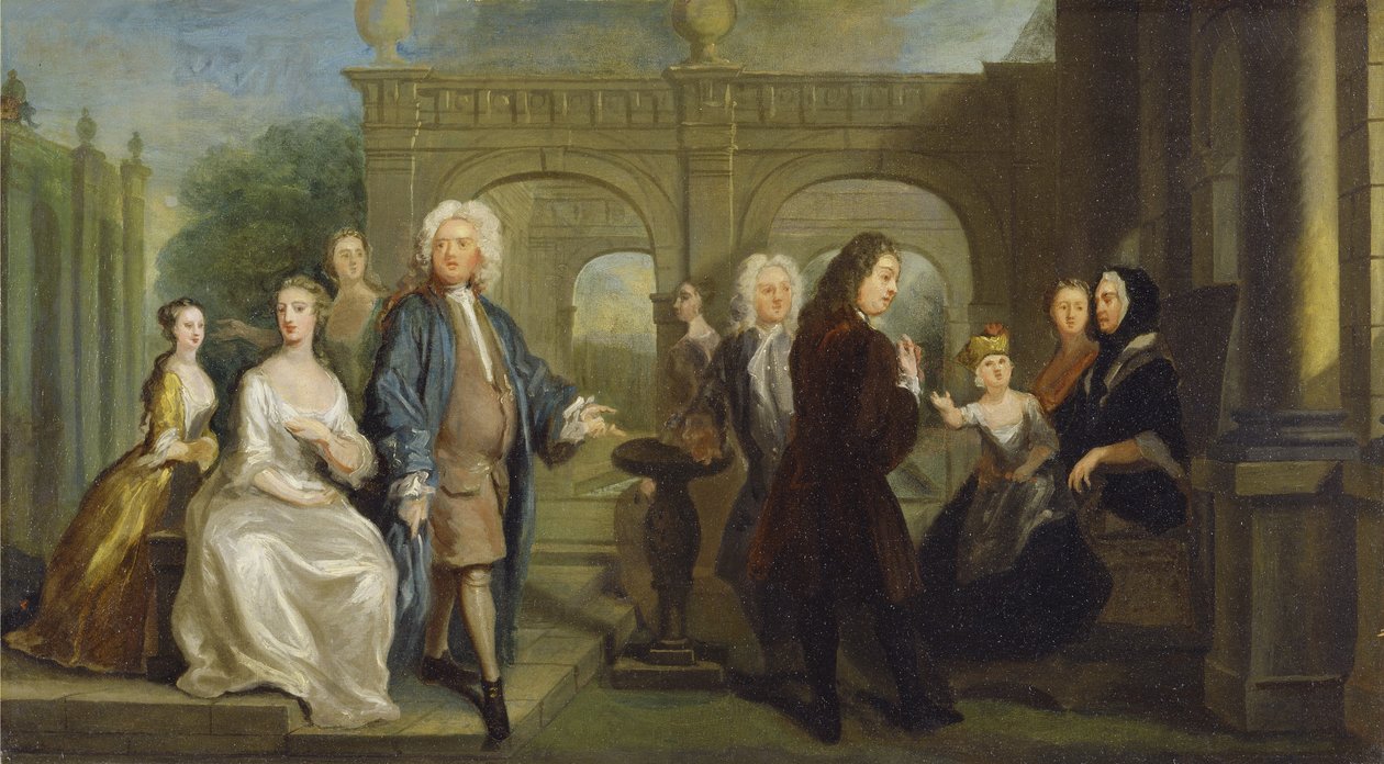 Uma peça de conversa em família, c.1730 de Joseph Highmore