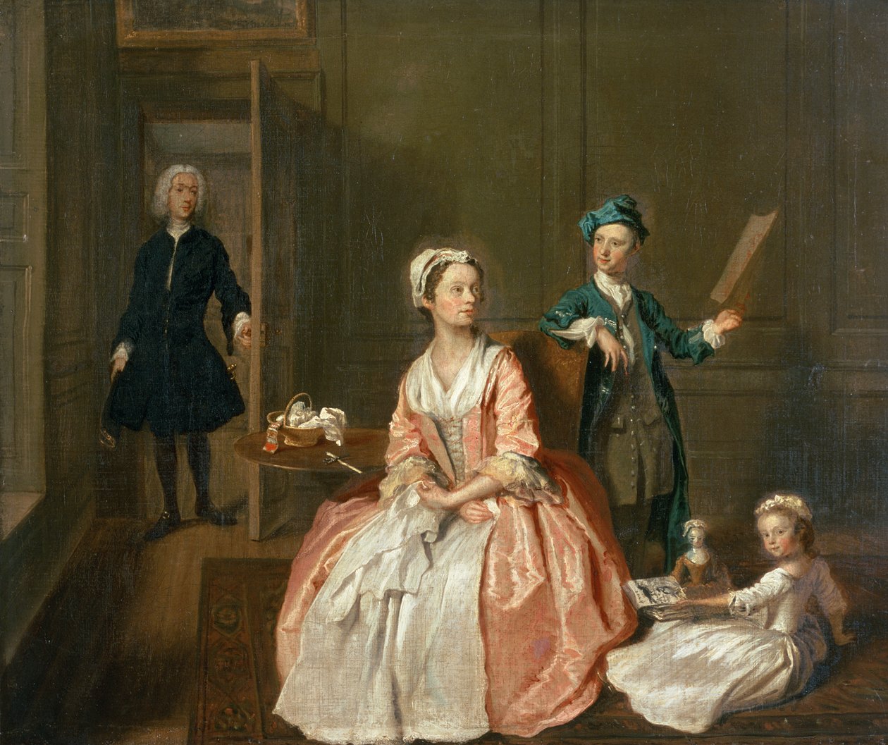 Peça de Conversação, provavelmente da família do artista, c.1732-5 de Joseph Highmore