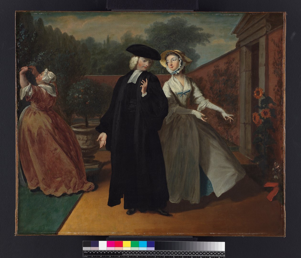Pamela mostra o Sr. Williams um esconderijo para suas cartas, de "Pamela: ou Virtude recompensada" por Samuel Richardson (1689-1761) publicado em 1740, c.1744 de Joseph Highmore